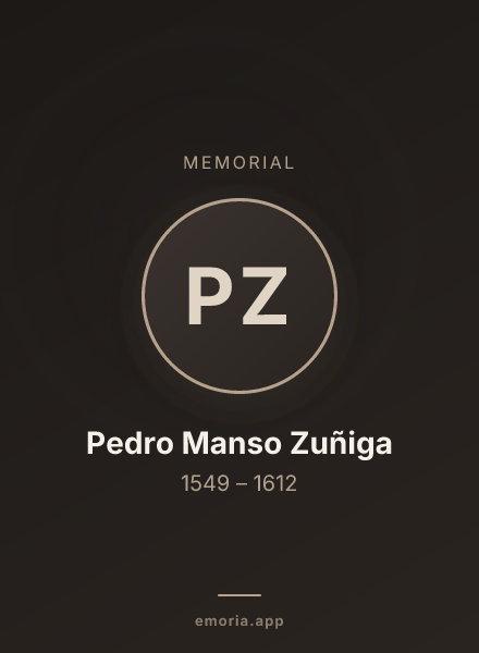 Memorial portrait of Pedro Manso Zuñiga