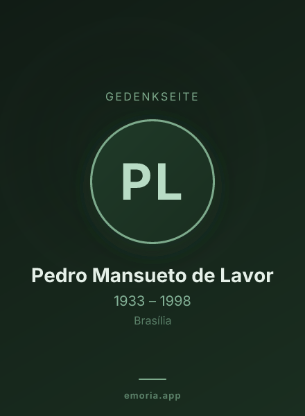 Gedenkportrait von Pedro Mansueto de Lavor
