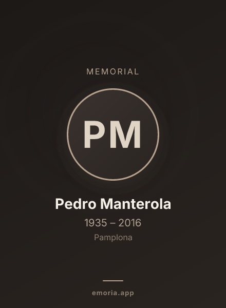 Memorial portrait of Pedro Manterola