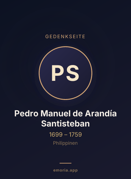 Gedenkportrait von Pedro Manuel de Arandía Santisteban