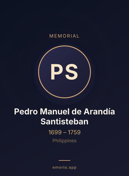 Memorial portrait of Pedro Manuel de Arandía Santisteban
