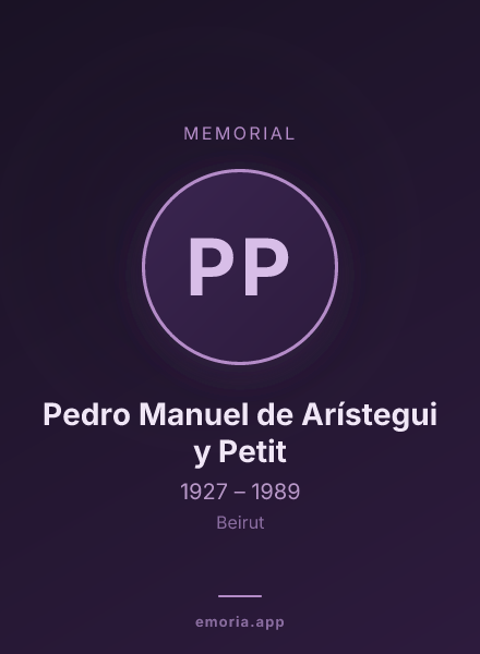 Memorial portrait of Pedro Manuel de Arístegui y Petit