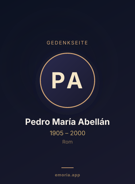 Gedenkportrait von Pedro María Abellán