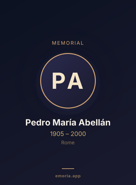 Memorial portrait of Pedro María Abellán