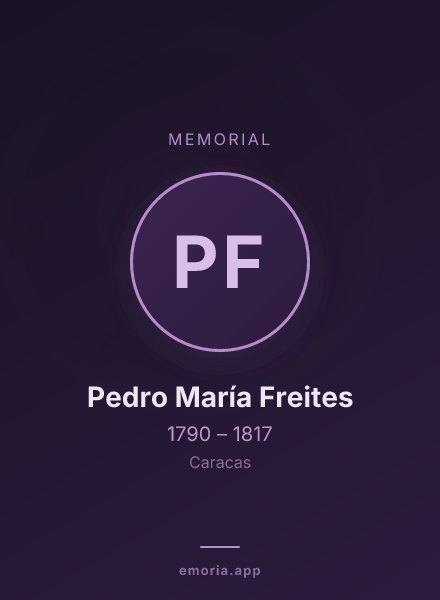 Memorial portrait of Pedro María Freites