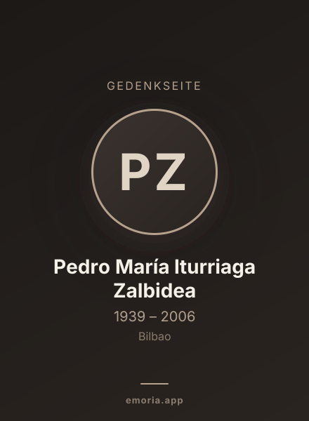Gedenkportrait von Pedro María Iturriaga Zalbidea