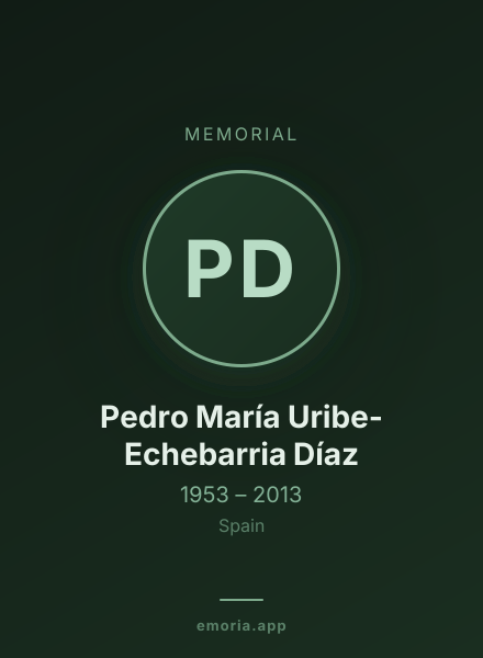Memorial portrait of Pedro María Uribe-Echebarria Díaz