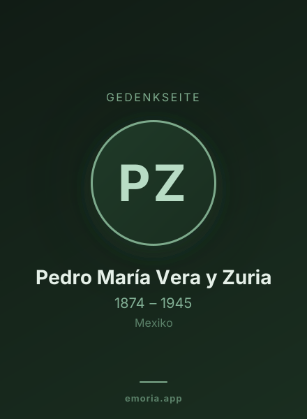 Gedenkportrait von Pedro María Vera y Zuria