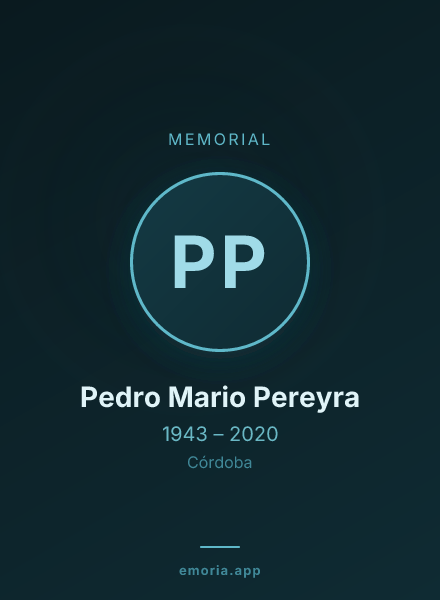 Memorial portrait of Pedro Mario Pereyra