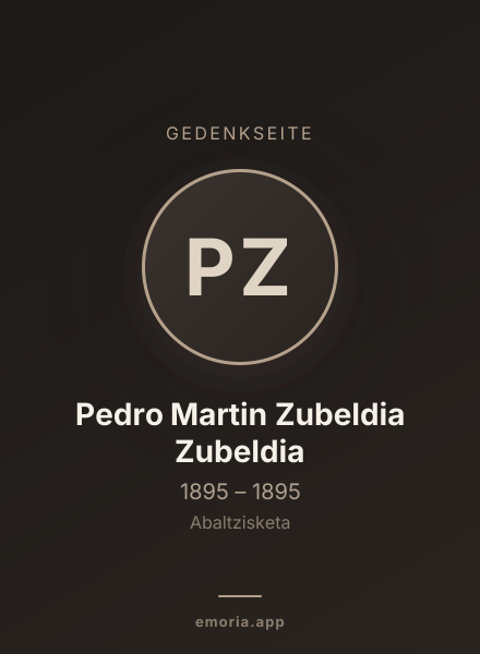 Gedenkportrait von Pedro Martin Zubeldia Zubeldia