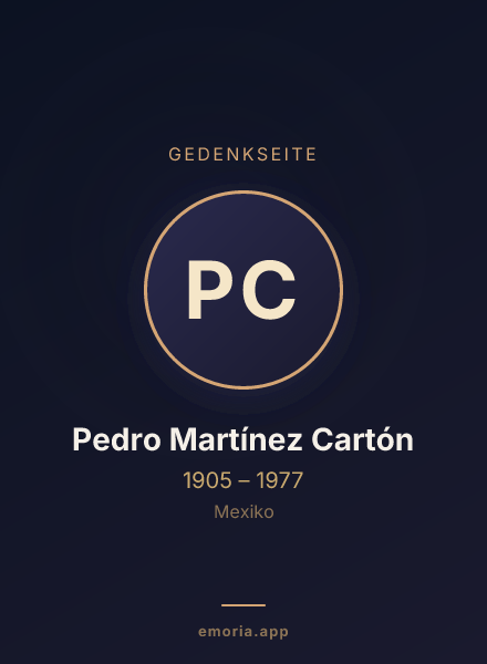 Gedenkportrait von Pedro Martínez Cartón