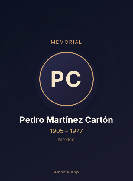 Memorial portrait of Pedro Martínez Cartón
