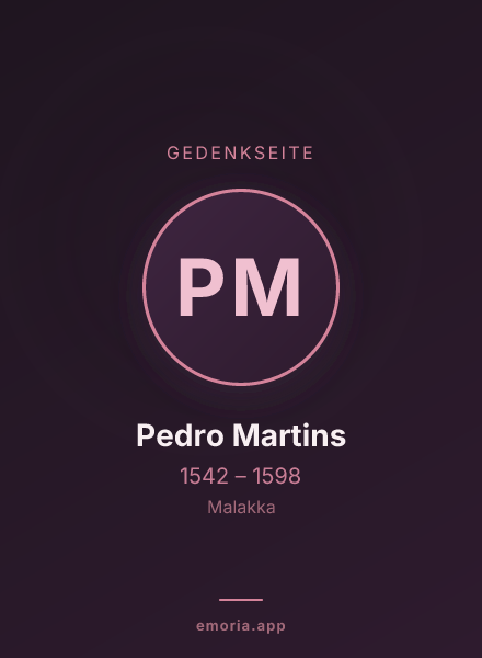 Gedenkportrait von Pedro Martins