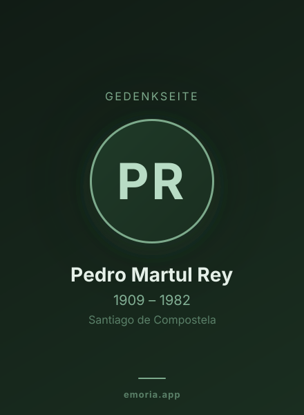 Gedenkportrait von Pedro Martul Rey