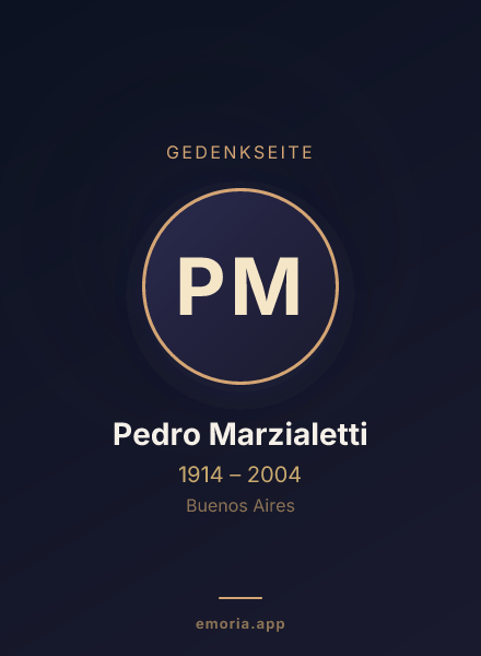 Gedenkportrait von Pedro Marzialetti