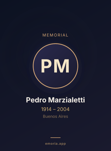 Memorial portrait of Pedro Marzialetti