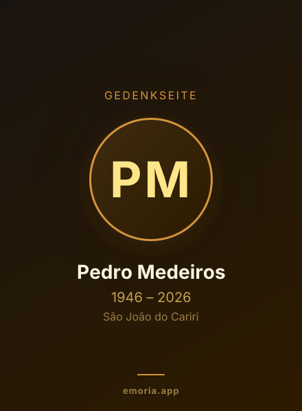 Gedenkportrait von Pedro Medeiros