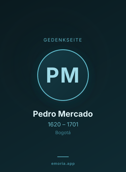 Gedenkportrait von Pedro Mercado