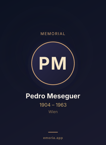 Memorial portrait of Pedro Meseguer