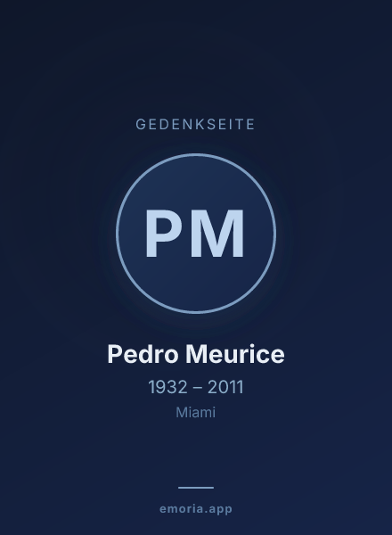 Gedenkportrait von Pedro Meurice