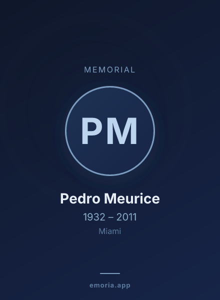Memorial portrait of Pedro Meurice