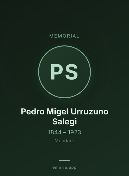 Memorial portrait of Pedro Migel Urruzuno Salegi