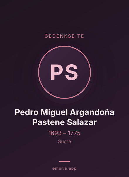 Gedenkportrait von Pedro Miguel Argandoña Pastene Salazar