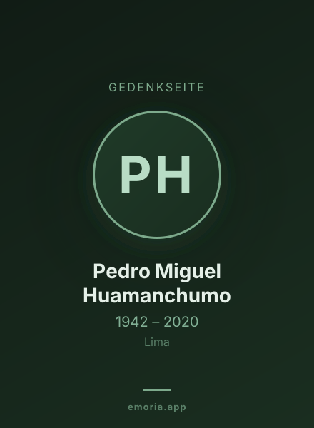 Gedenkportrait von Pedro Miguel Huamanchumo