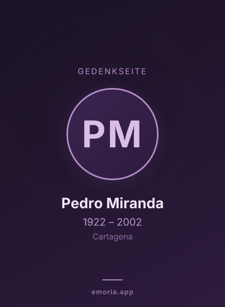 Gedenkportrait von Pedro Miranda