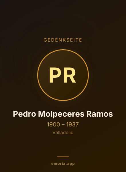 Gedenkportrait von Pedro Molpeceres Ramos
