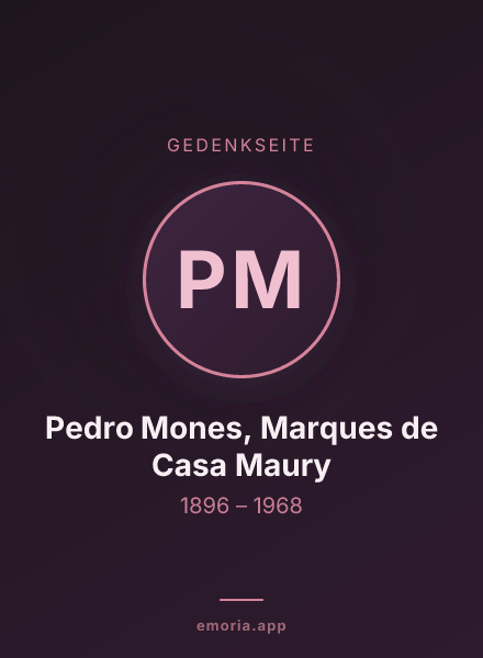 Gedenkportrait von Pedro Mones, Marques de Casa Maury