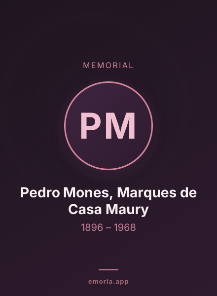 Memorial portrait of Pedro Mones, Marques de Casa Maury