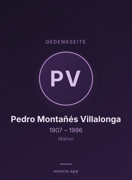 Gedenkportrait von Pedro Montañés Villalonga