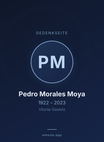 Gedenkportrait von Pedro Morales Moya