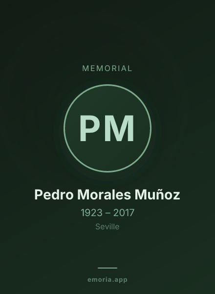 Memorial portrait of Pedro Morales Muñoz