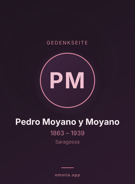 Gedenkportrait von Pedro Moyano y Moyano