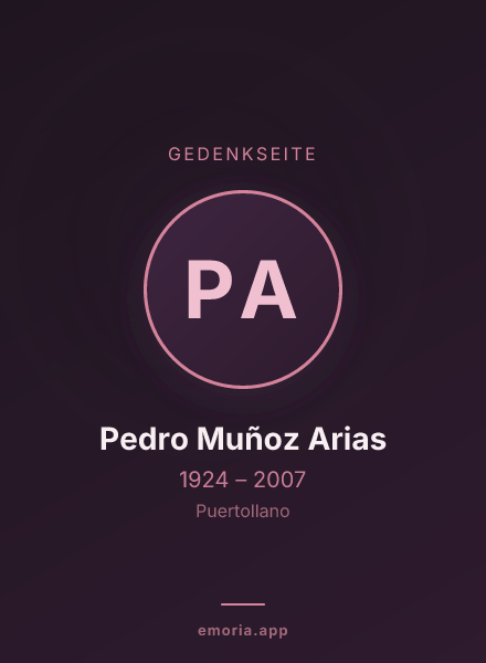Gedenkportrait von Pedro Muñoz Arias