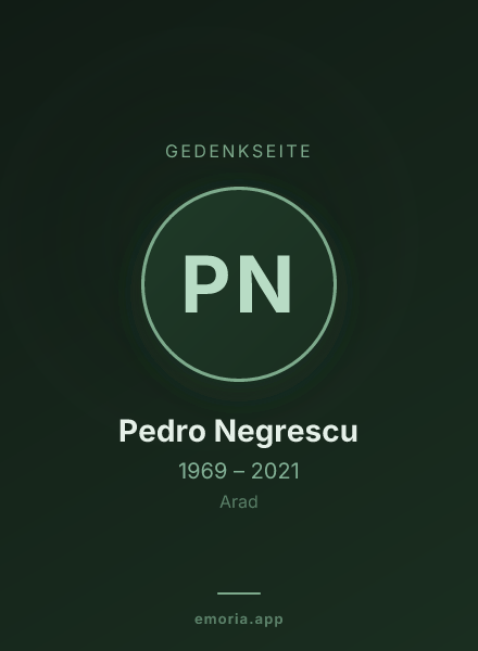 Gedenkportrait von Pedro Negrescu