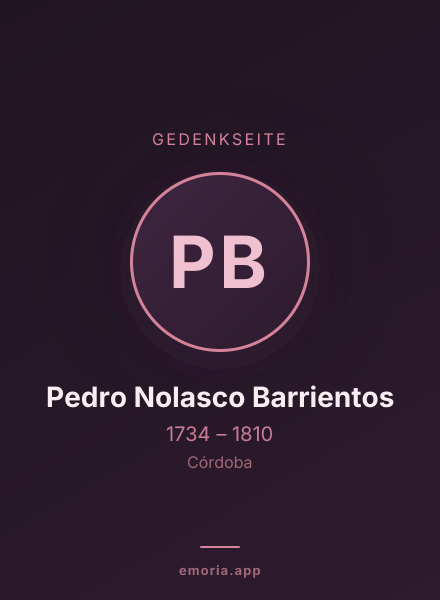 Gedenkportrait von Pedro Nolasco Barrientos