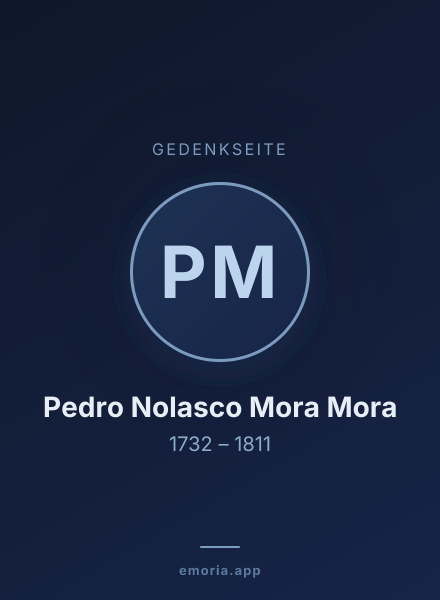Gedenkportrait von Pedro Nolasco Mora Mora