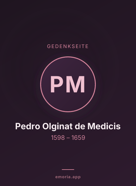 Gedenkportrait von Pedro Olginat de Medicis