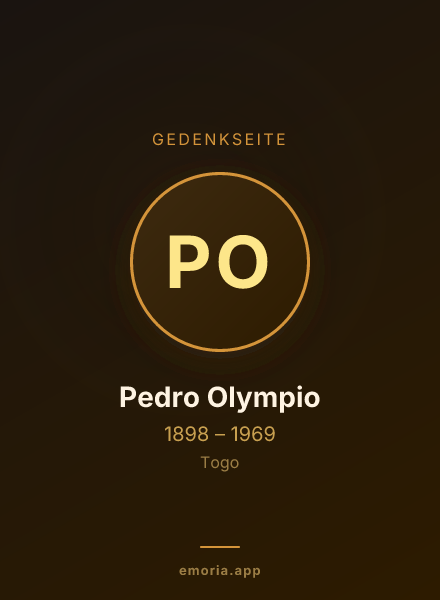 Gedenkportrait von Pedro Olympio