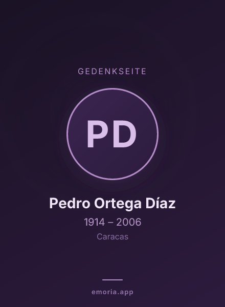Gedenkportrait von Pedro Ortega Díaz