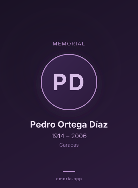 Memorial portrait of Pedro Ortega Díaz