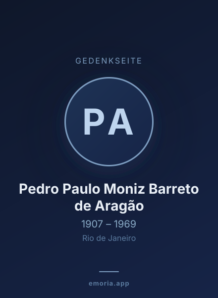 Gedenkportrait von Pedro Paulo Moniz Barreto de Aragão