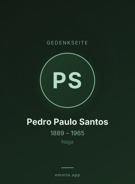 Gedenkportrait von Pedro Paulo Santos