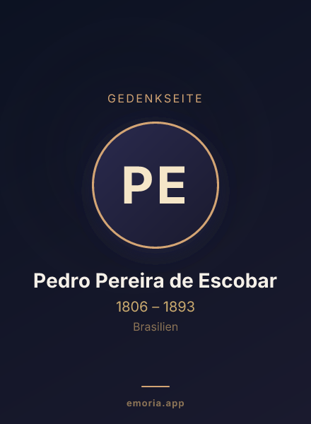 Gedenkportrait von Pedro Pereira de Escobar