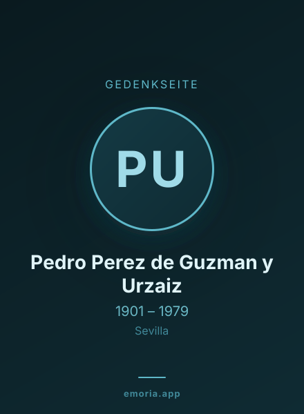 Gedenkportrait von Pedro Perez de Guzman y Urzaiz