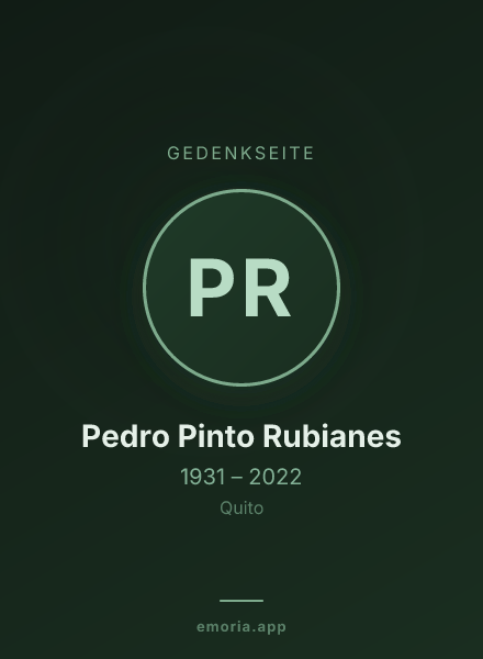 Gedenkportrait von Pedro Pinto Rubianes