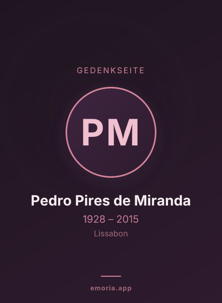 Gedenkportrait von Pedro Pires de Miranda